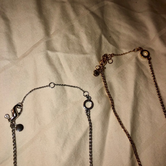 Ann Taylor 1 gold & 1 silver necklace. Sold as set - Picture 4 of 4
